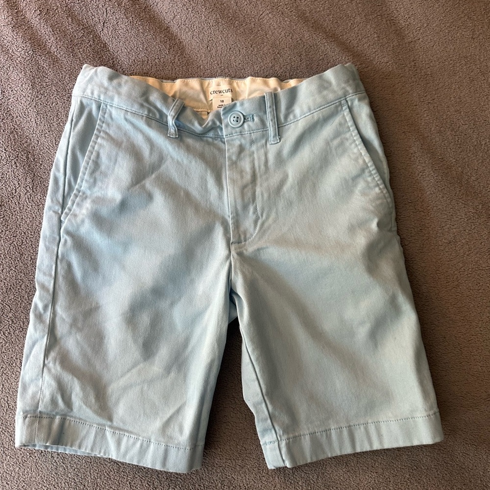Crewcuts Men's Soft Blue Flat Front Shorts